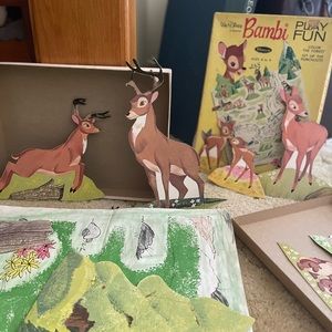 1966 Bambi Baodr Game/art cut out/ imagination play